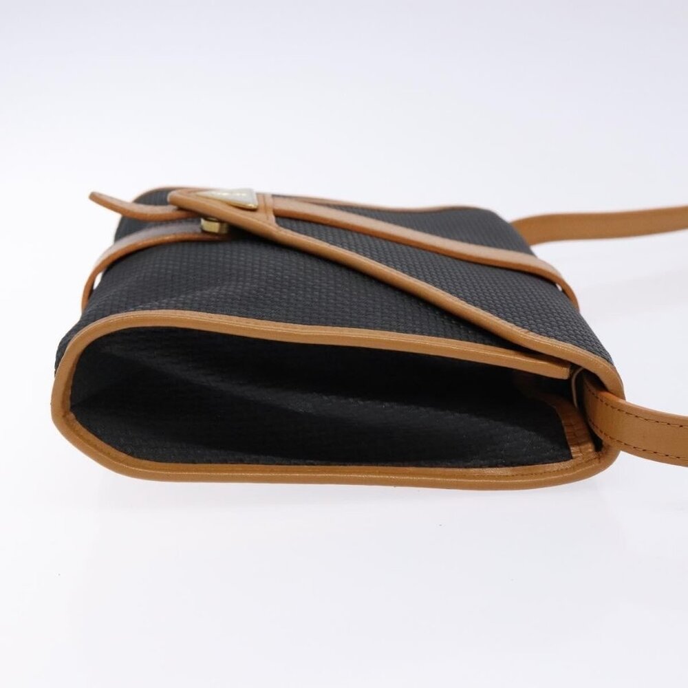 Authentic SAINT LAURENT Shoulder Bag PVC Leather Brown Gold - Picture 10 of 16